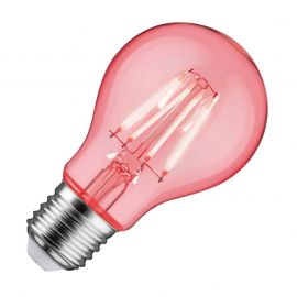 Ampoule LED Spécial - Bulbe - Verre clair - E27 - 2W -  Rouge