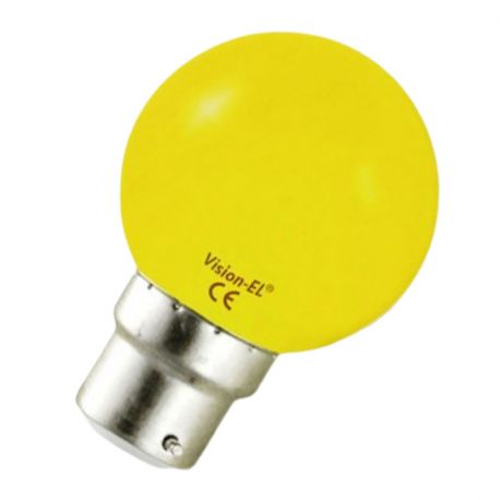 Ampoule LED B22 - Bulb - 1W - Jaune