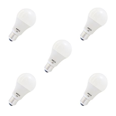 Lot de 5 ampoules LED Bulb E27 - 10W - 4000K - Non dimmable