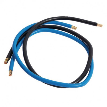 Jeu de 2 conducteurs bleu + noir Hager - 16mm² - Longueur 650 mm