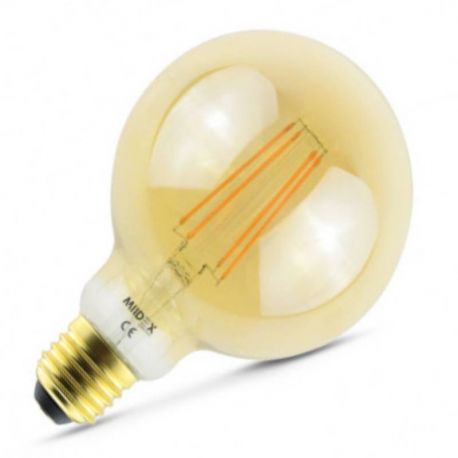 Ampoule LED à filament COB globe Miidex - E27 - 8W - 230 V - 2700K - 880lm - Non dimmable