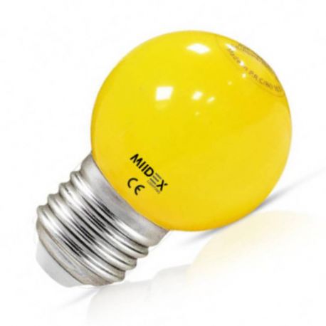 Ampoule LED E27 - 1W - Jaune - Non dimmable