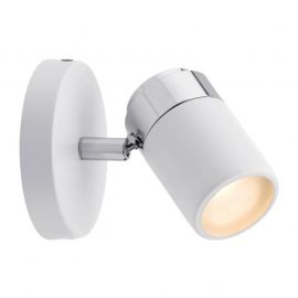 Projecteur 1 source Zyli - Blanc/chrome - 10W - GU10 - IP44 - Dimmable - Sans ampoule