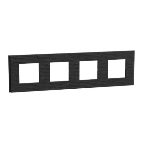 Plaque Unica Deco Signature Schneider Electric - Gris ardoise - 4 postes