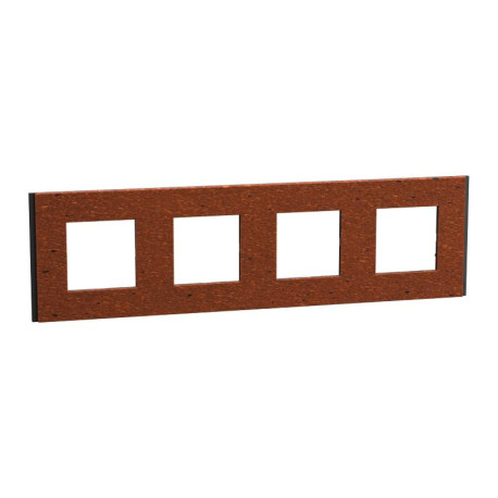 Plaque Unica Deco Signature Schneider Electric - Terracotta - 4 postes
