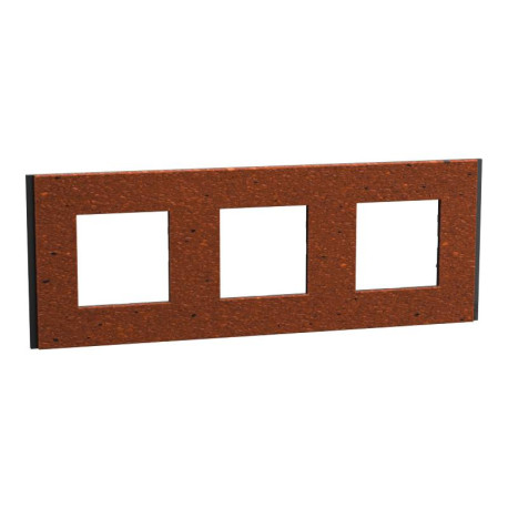 Plaque Unica Deco Signature Schneider Electric - Terracotta - 3 postes