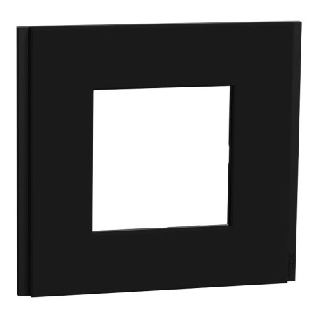 Plaque Unica Deco Signature Schneider Electric - Gomme noire - 1 poste