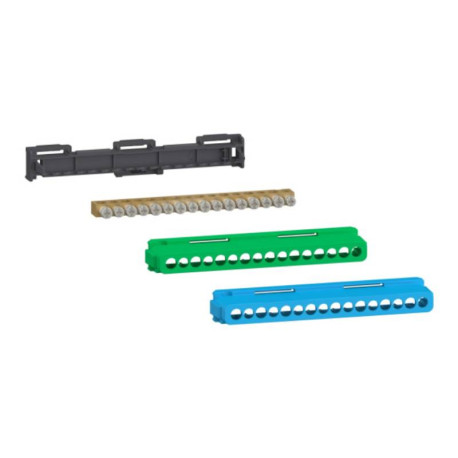 8P -Bornier Rail Din à Vis En Laiton,blocs De Terre Et Neutres,boîte De Distribution 8-14 Voies