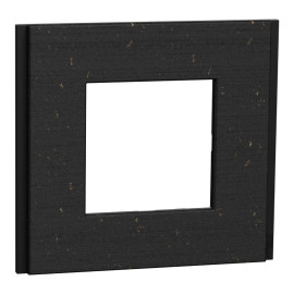 Plaque Unica Deco Signature Schneider Electric - Noir nuancé - 1 poste