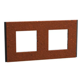 Plaque Unica Deco Signature Schneider Electric - Terracotta - 2 postes