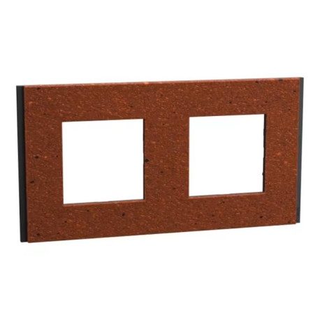 Plaque Unica Deco Signature Schneider Electric - Terracotta - 2 postes