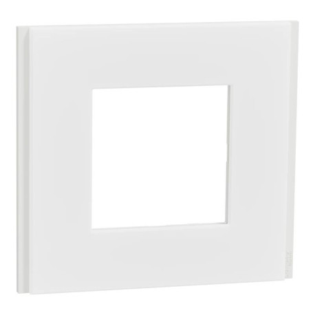 Plaque Unica Deco Signature Schneider Electric - Blanc neige - 1 poste