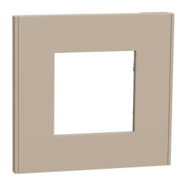 Plaque Unica Deco Schneider Electric - 1 poste - Taupe