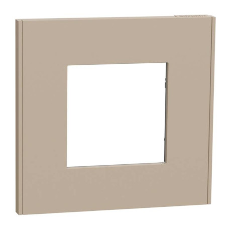 Plaque Unica Deco Schneider Electric - 1 poste - Taupe