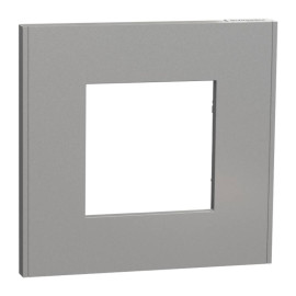 Plaque Unica Deco Schneider - 1 poste - Aluminium