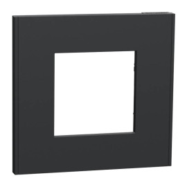 Plaque Unica Deco Schneider Electric - 1 poste - Anthracite