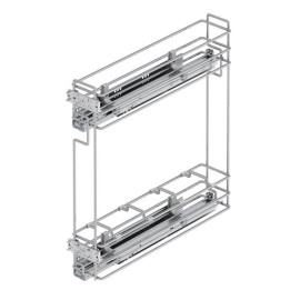 Porte-bouteilles extractible Suprastar Emuca - Fermeture amortie - Pour module 200mm - Acier chromé