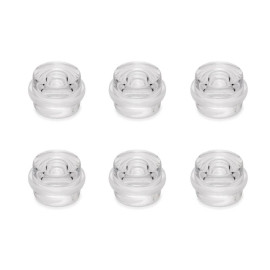 Lot de 6 butées de porte adhésives Emuca - Cylindriques - Plastique - Transparent