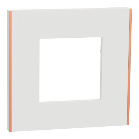 Plaque Unica Deco Subtil Schneider Electric - Blanc liseré cuivre - 1 poste