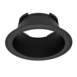 Collerette basse luminance pour Downlight Cynius Miidex - Ø146 mm - Noir