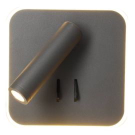 Applique Jazz Arlux - Carré - 11W - 2700K + Liseuse 3W - Anthracite