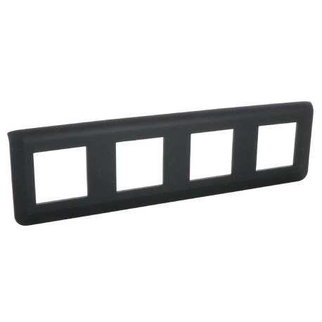 Plaque Mosaic horizontale Legrand - 4x2 modules - Noir mat