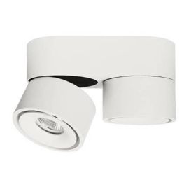Spot Indigo CLAC 2 MINI - 2X8W - 3000K - Orientable - Dimmable - Blanc mat