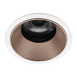 Spot encastré orientable SILK RDX Indigo - 6W - 3000K - Blanc/Or rose - Dimmable