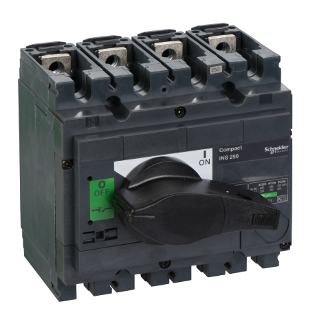 Interrupteur sectionneur ComPact INS250 Schneider Electric - 4P - 250 A - Poignée noire