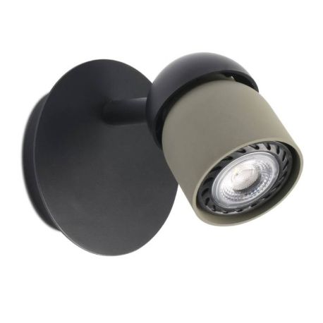 Lampe applique Coco - 1L - Noir/Vert - Sans ampoule - GU10