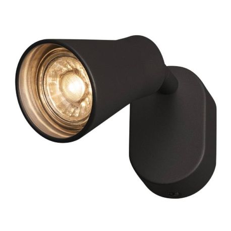 Applique/plafonnier AVO single - QPAR51 - GU10 - 50W - Noir