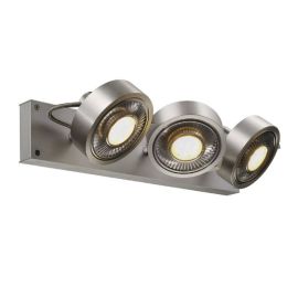 Applique et plafonnier KALU 3 lampes - QPAR111 - 225W - Rond - Alu brossé 