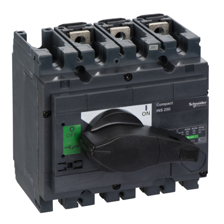 Interrupteur sectionneur Interpact INS250 Schneider Electric - 3P - 250 A - Noir