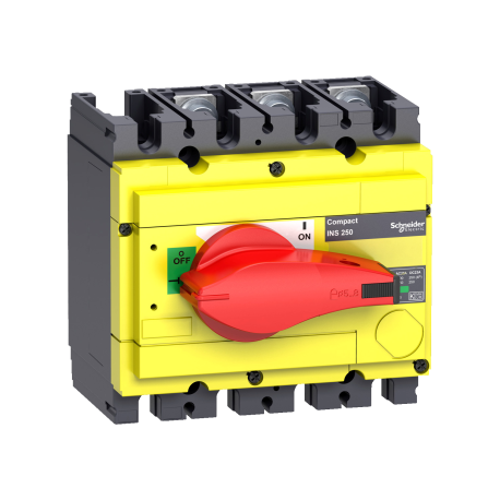 Interrupteur sectionneur ComPact INS250 Schneider Electric - 3P - 100 A - Poignée rouge