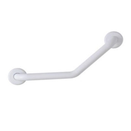Barre d'appui coudée 135° Aquance - ACC70125 - Inox- Epoxy Blanc