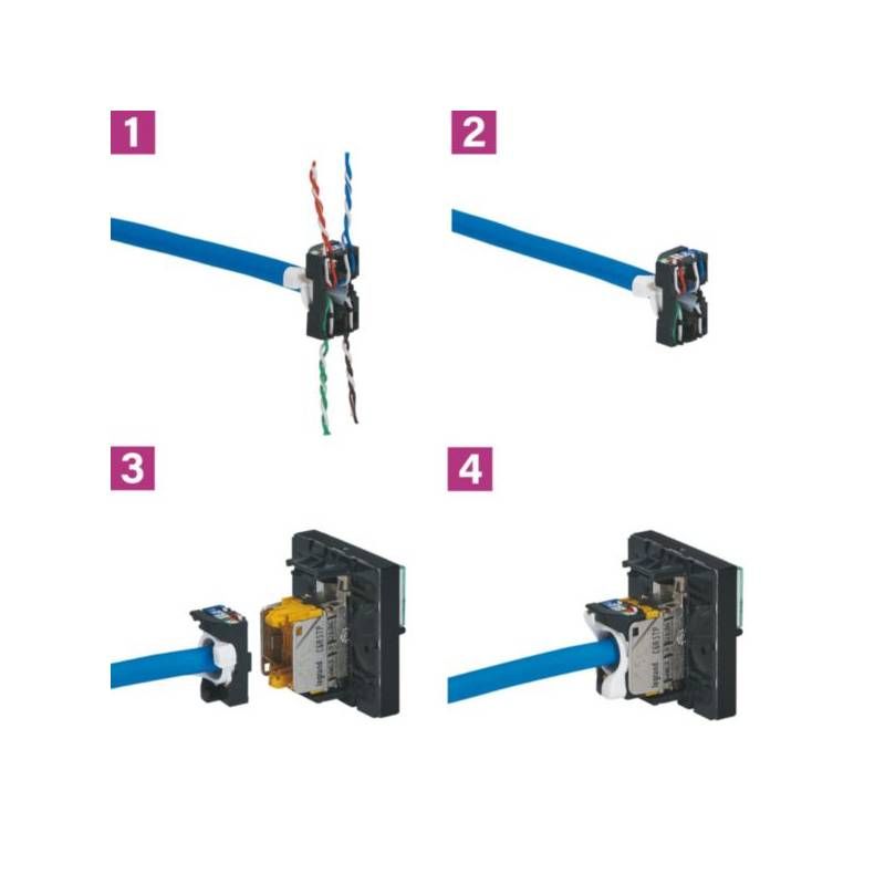 Spina RJ45 cat.6 FTP, colore argento