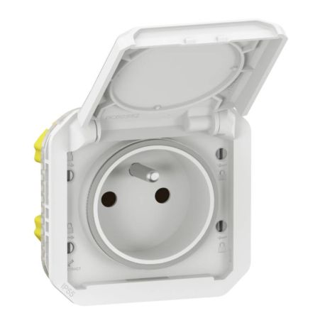 Prise de courant Plexo Legrand - Complet - 16A - 250V - Blanc