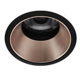 Spot encastré rond orientable SILK RDX Warm Indigo - 6W - 2000-3000K - Noir mat/ Or rose