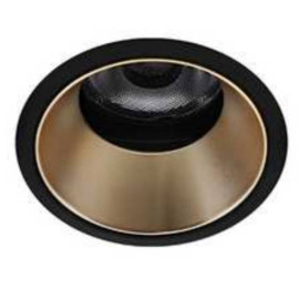 Spot encastré rond orientable SILK RDX Warm Indigo - 6W - 2000-3000K - Noir mat/ Champagne