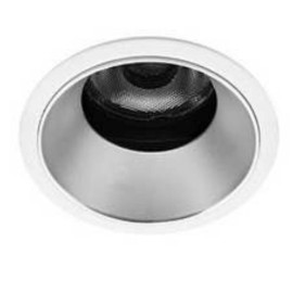 Spot encastré rond orientable SILK RDX Warm Indigo - 6W - 2000-3000K - Blanc mat/ Argent
