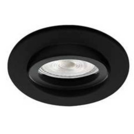 Spot encastré rond en fonte d'aluminium ALA1013 RX - Orientable - 50W - GU10 - Noir mat