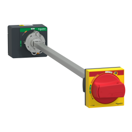 Commande rotative prolongée Schneider - Position Off - Rouge/Jaune - IP54 - Pour ComPact NSXm et PowerPact B