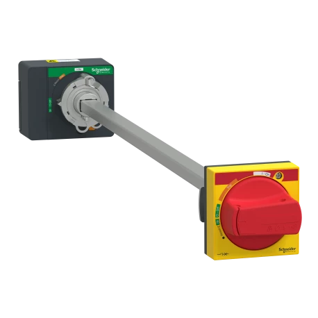 Commande rotative prolongée Schneider - Position Off - Rouge/Jaune - IP54 - Pour ComPact NSXm et PowerPact B