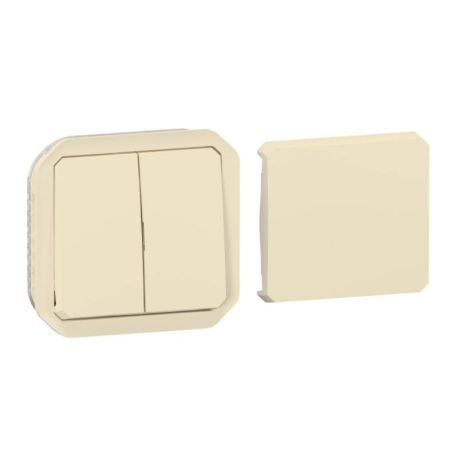 Transformeur étanche Plexo Legrand - Réversible 5 fonctions - Avec enjoliveur - Beige