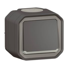 Va-et-vient étanche avec voyant témoin Plexo Legrand - 10AX - IP55 - Complet - En saillie - Anthracite