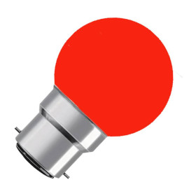 Ampoule sphérique LED TRIAC Arlux - B22 - 2W - Rouge - Non dimmable