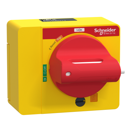 Commande rotative directe Schneider - Position O/F - IP-40 - Rouge/Jaune - Pour ComPact NSXm et PowerPact B