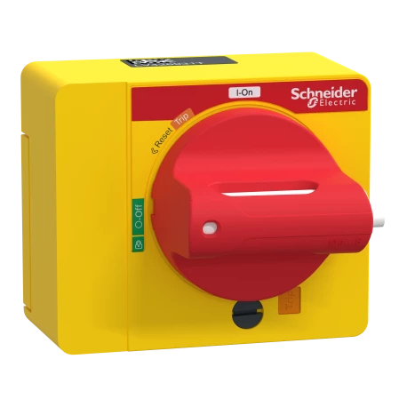 Commande rotative directe Schneider - Position O/F - IP-40 - Rouge/Jaune - Pour ComPact NSXm et PowerPact B