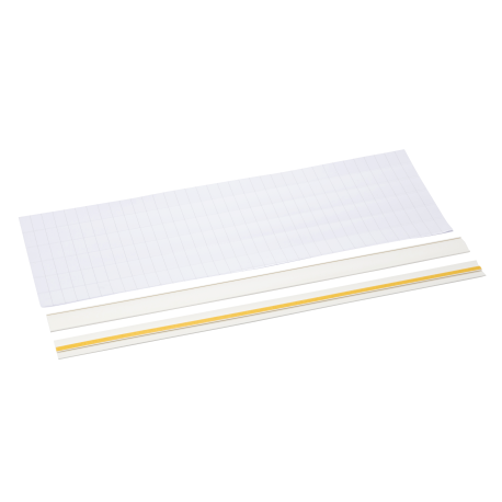 Lot de 12 porte-étiquettes adhésifs PrismaSeT G et P Schneider Electric - L.650mm - H.36mm