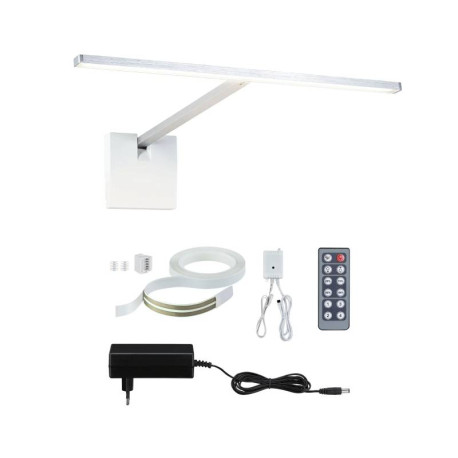 Kit éclairage de tableaux LED Xana Paulmann - 2700K - 420lm - 5,5W - Alu brossé - Dimmable